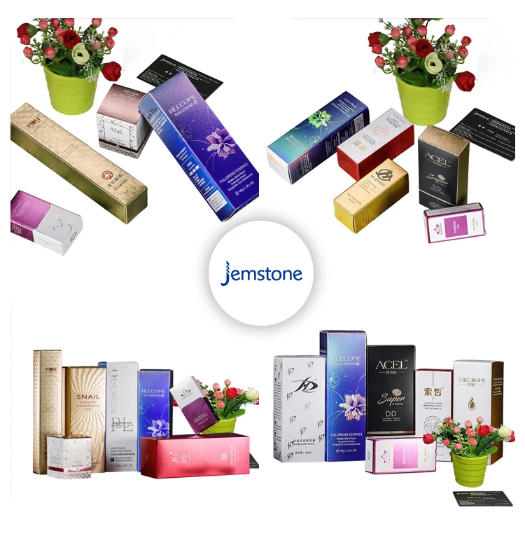 full color glossy printing paper box cosmetic packaging