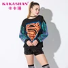 Sequin Stage Wear For Women Long Sleeve T shirt Sequin Top