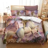 Unicorn bedding sheet set custom bedding set baby bedding set horse OEM