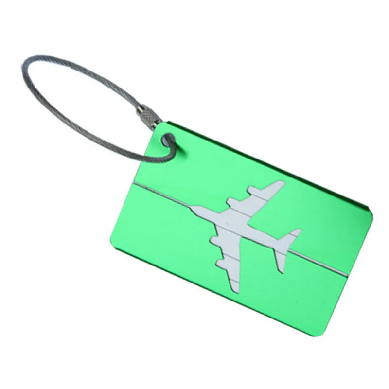 luggage tag green