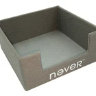 Custom logo Fabric Memo Note Box sticky note pads Desk Organiser