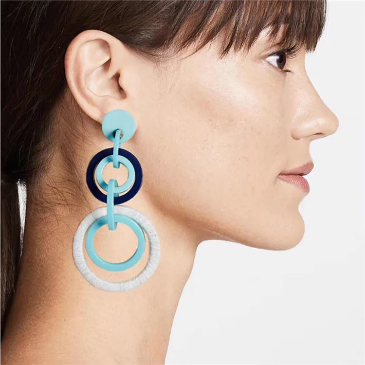 Latest Multi Colour Layer Pendant Earrings Long Acrylic Resin Round Geometric Drop Earring For Women (KER371), Same as the picture
Latest Multi Colour Layer Pendant Earrings Long Acrylic Resin Round Geometric Drop Earring For Women (KER371), Same as the picture