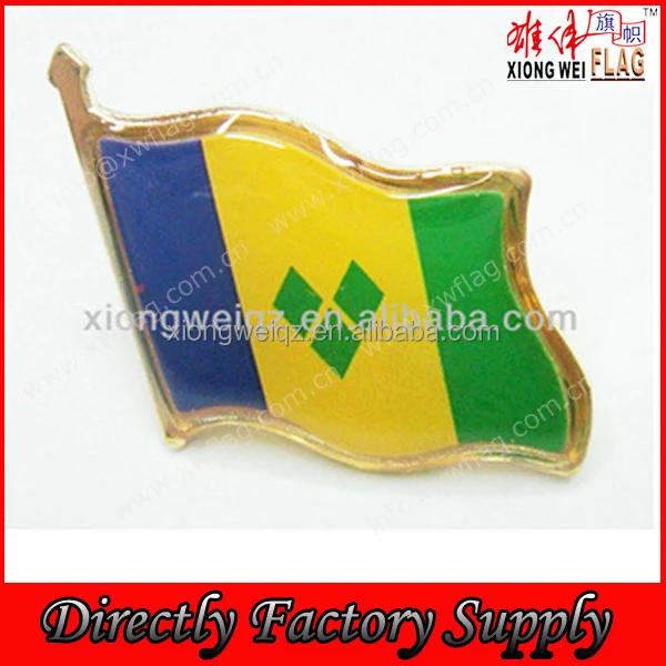 Saint Vincent and the Grenadines iron material memorized badge with different designs pin badge