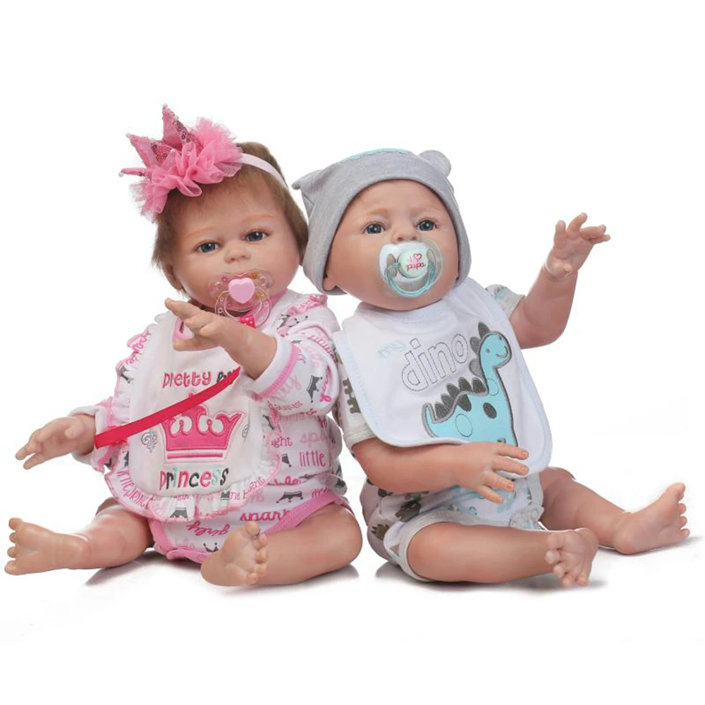 New Supler Real Boutique Reborn Babies Dolls 20 Full Body Silicone Reborn Boy Dolls Rooted Mohair Eyelashes Baby Gift Reborn (11)