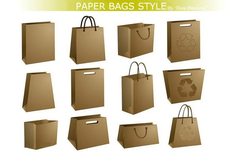 shiny gold special paper shopping bag