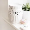 White electric scented ceramic wax tart warmer oil candle burners wax melt plug in diffuser/essential oil diffuser