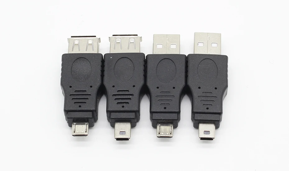 10pcs USB 2.0 A Female Jack to Mini USB B 5 Pin Male Plug OTG Adapter Connector