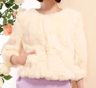 Rabbit Fur Woman Coat Pink Rabbit Fur Coat Women's Coats Fur Women Clothes Coat
