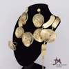 Xingdaimei African popular fashion, 18K Gold woman large jewelry set wholesale T0056