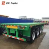 China Manufacturer 2 Axle 20Ft or 40Ft Container Semi Trailer Chassis Flatbed For Sale