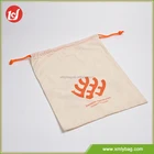 Cotton Large Cream-colored Practical Drawstring Shoe Bag Packing Protect Handle Bags 6oz