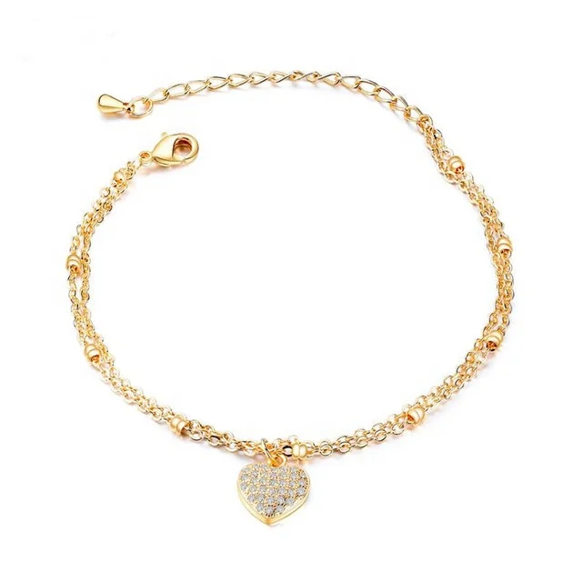 Heart Shaped Jewelry Plated 24K Gold Jewellery Women Bead Bracelet Natural Stone, White, gold 
Heart Shaped Jewelry Plated 24K Gold Jewellery Women Bead Bracelet Natural Stone, White, gold