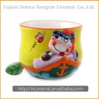 Make in China 3D Cartoon Cute White Ceramic Mug Animal Shaped Coffee Mug