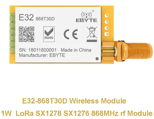 Long Range LoRa SX1278 SX1276 868MHz rf Module E32-868T30D 1W 868 MHz Wireless Transceiver iot Transmitter Receiver - ANKUX.COM