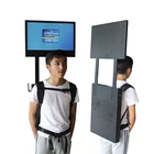 Portable LCD human mobile backpack walking advertising billboard with rechargeable battery
