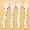 Disposable Spoon Knife Fork Polka Dot Wooden Cutlery
