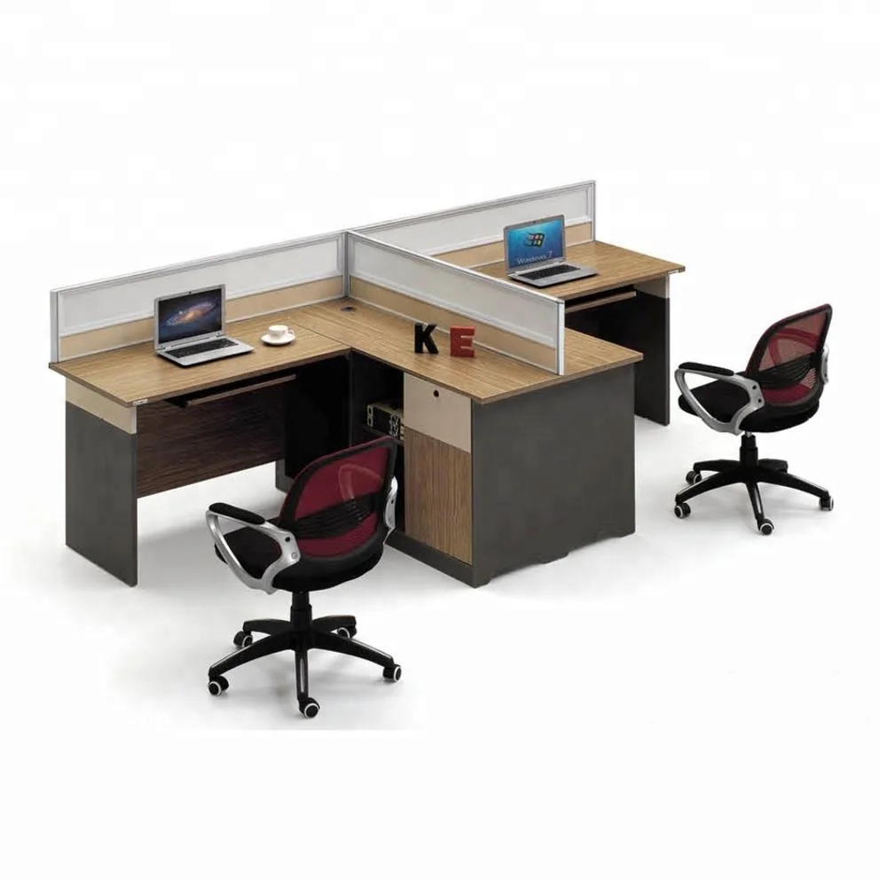 T Shaped 2 Person Office Call Center Desk For Sale In European