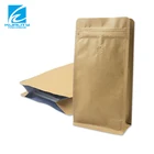 Custom food packaging coffee valve bag kraft stand up pouch