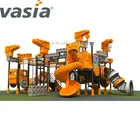 Outdoor Playground Set 2019 Children Plastic Swing And Slide Equipment For Sale