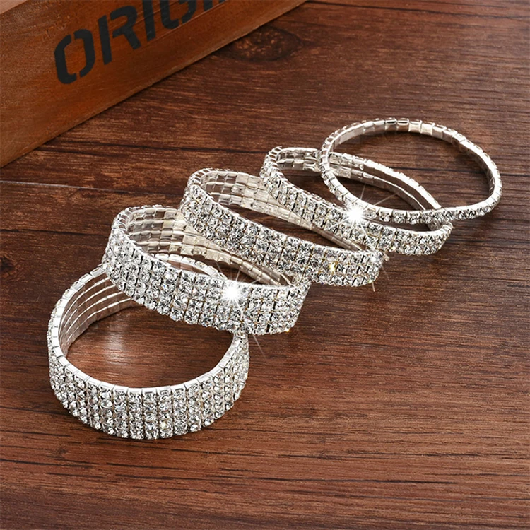 Fake Diamond tennis adjustable Rhinestone crystal cup chain bracelet large metalmultiple layer stretch bracelets wholesale
Fake Diamond tennis adjustable Rhinestone crystal cup chain bracelet large metalmultiple layer stretch bracelets wholesale