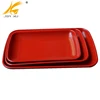 melamine ware red and black twin color long plate