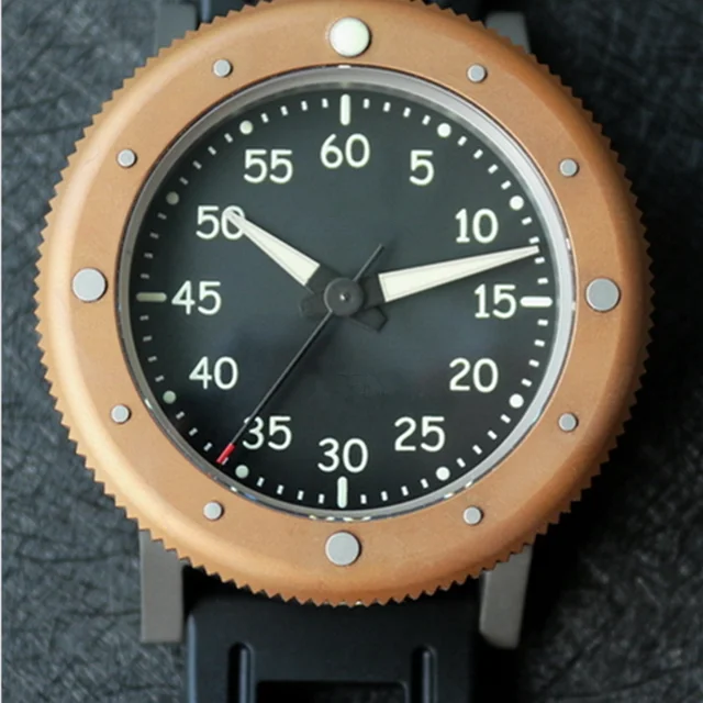 OEM Custom Logo Small Bronze Case Dark Green Super Luminous Dial Automatic Watch for Men