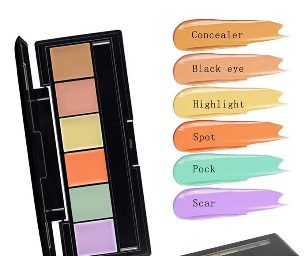 

6 Color Concealer Palette of corrective Face Cosmetic Makeup Neutral Corrector professional Foundation Palette