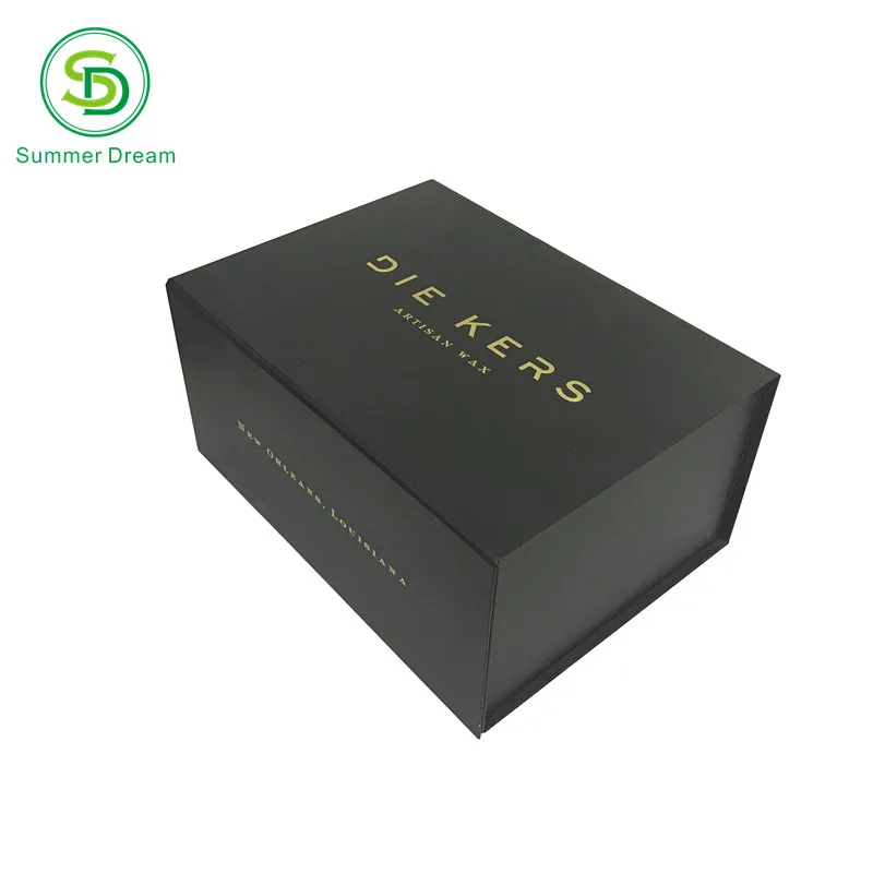 high end custom cardboard packaging black shoe gift box