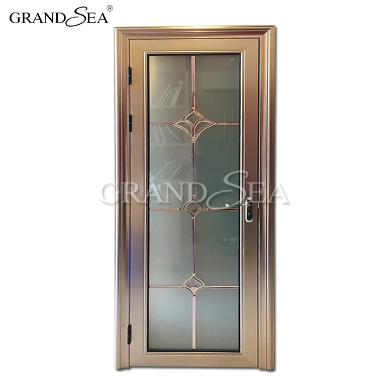 China professional waterproof exterior door aluminum glass bathroom door