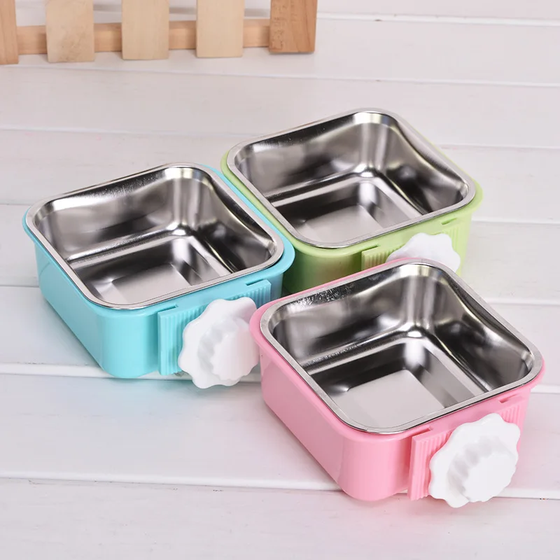 Square pet food bowl can be fixed hanging stainless steel dog bowl cat double bowl., Pink,sky blue,light green
Square pet food bowl can be fixed hanging stainless steel dog bowl cat double bowl., Pink,sky blue,light green