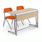 New structure aluminum frame school furniture university table and chair