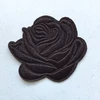 Wholesale Custom Rose Patch Black Flower Embroidery Patch