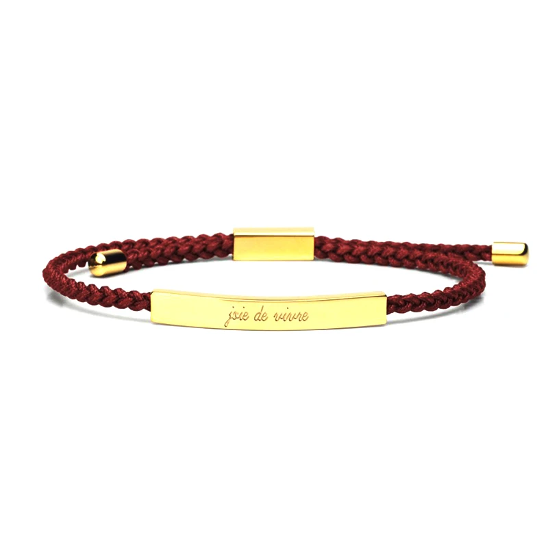 Reminder Braid Rope Gold Stainless Steel Bar Customized Engraving Cardinal Bracelet, Gold silver
Reminder Braid Rope Gold Stainless Steel Bar Customized Engraving Cardinal Bracelet, Gold silver