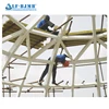 Spider type invisible frame prefab all bolted metal frame structurebanquet hall glass atrium