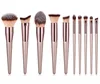 champagne Single/set make up brushes, powder/foundation/multi-function/flame/eyeshadow/concealer/eyebrow brush