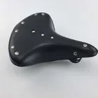 Springs Seat Bike Seat Bicycle Parts Vintage Cow Leather Bicycle Saddle