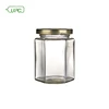 /product-detail/wholesale-hexagon-jam-glass-jar-with-metal-lid-60625949247.html