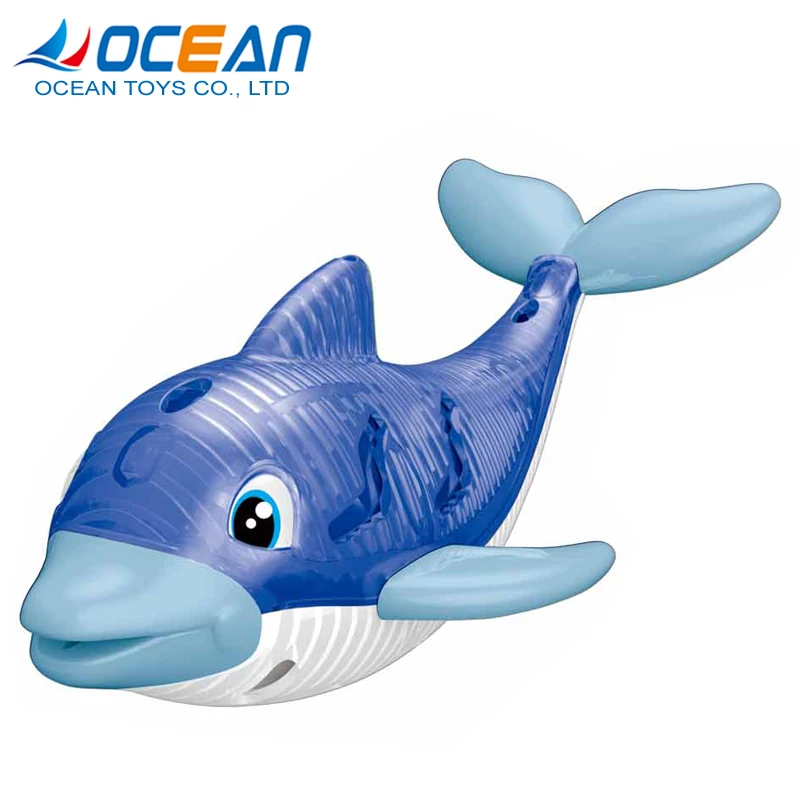 Super cute novelty happy dive game cheap dolphin plastic toy with light