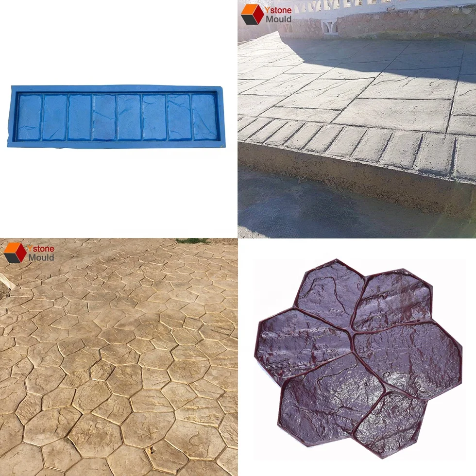 Brick Vertical Concrete Stamp Mats Weathered Rock Concrete