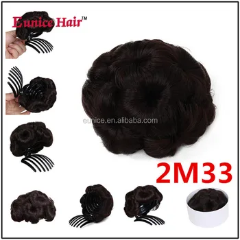Eunice Women Hair Bun 4 Colors Braided Clip In Fake Hair Bun Hair