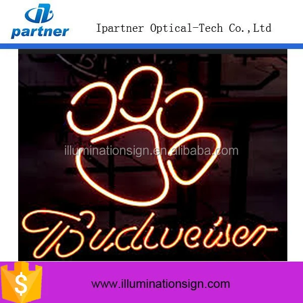 budweiser alaska bear beer bar pub neon light sign