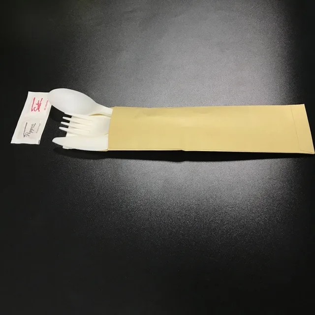 plastic free 100% biodegradable cpla cutlery set knife fork