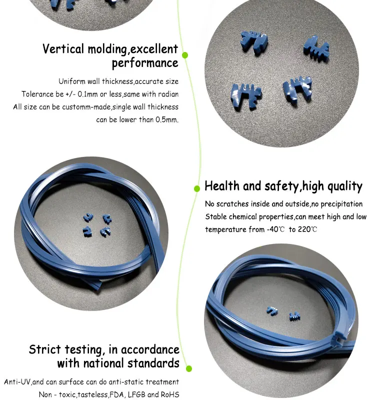 shaped cross section silicone customized sealing strip ring