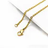 BCL1163 do not fade stainless steel necklace chain ,2mm flat link gold chain, yellow gold plated dainty chain