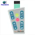 Embossed button matt material membrane switch keyboard with metal dome