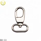 Bag accessory metal clip swivel silver metal snap hook for dog collars