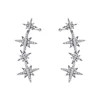 me0030 Fashion Silver Star Clip-on Earrings Jewelry