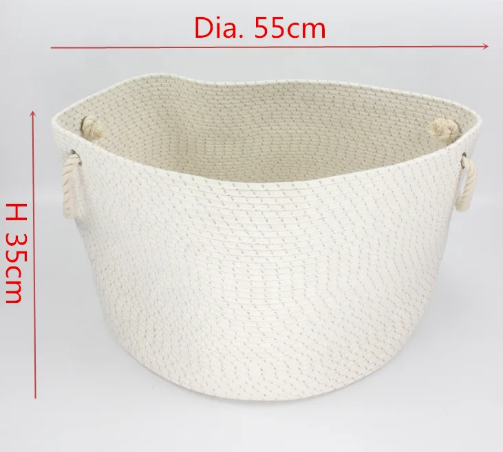 551-20 customize xxl large cotton rope woven laundry basket with