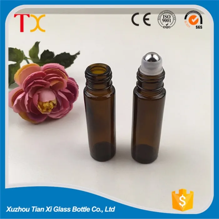 10ml dark steel roll on glass bottle