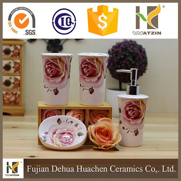 design ceramic bath accessories sets,wholesale ceramic bathroom